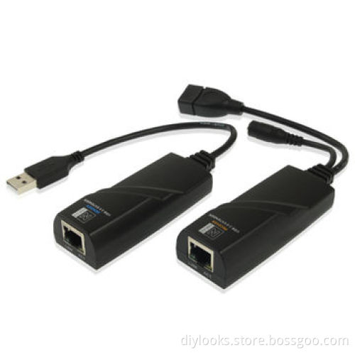 USB 2.0 Extension Adapter, RJ45 LAN Cable Over Cat5/Cat5e/Cat 6 Cable